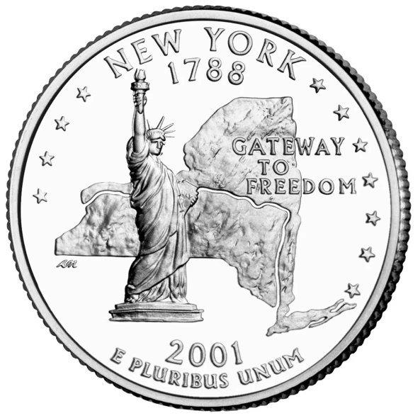 State Quarter Rolls New York 2001-P