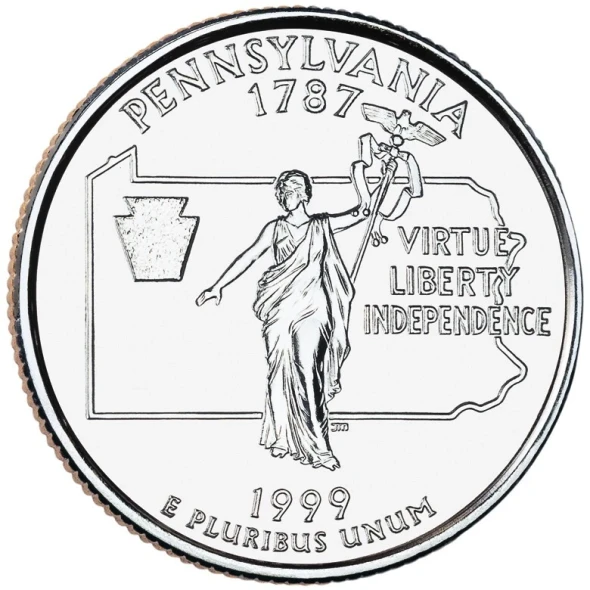 State Quarter Rolls Pennsylvania 1999-D
