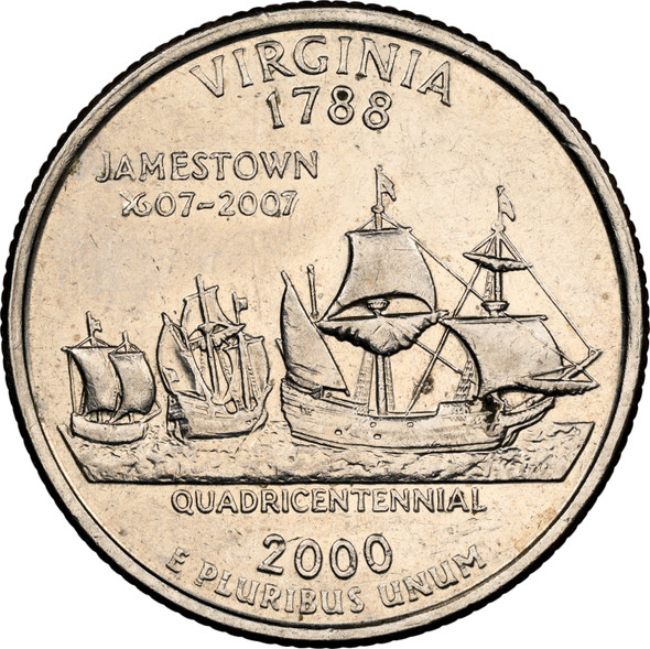 State Quarter Rolls Virginia 2000-D