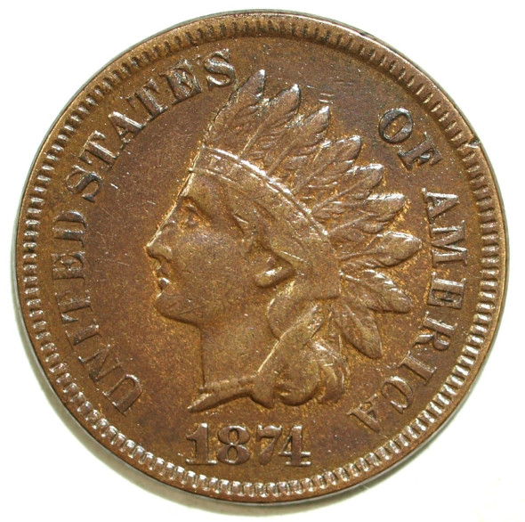 1874 Indian Head Penny
