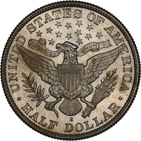1892-S Barber Half Dollar
