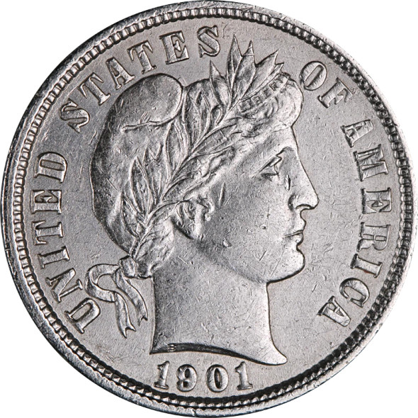 1901-P Barber Dime