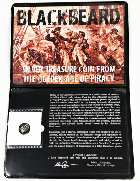 Blackbeard: Silver Treasure Coin from the Golden Age of Piracy (album) (half real)