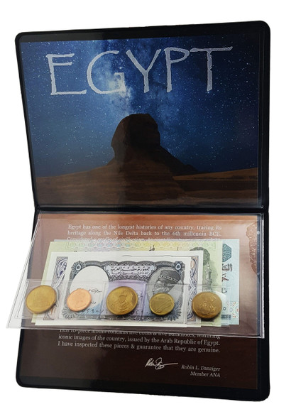 Egypt: 5 Banknotes, 5 Coins (deluxe portfolio album)
