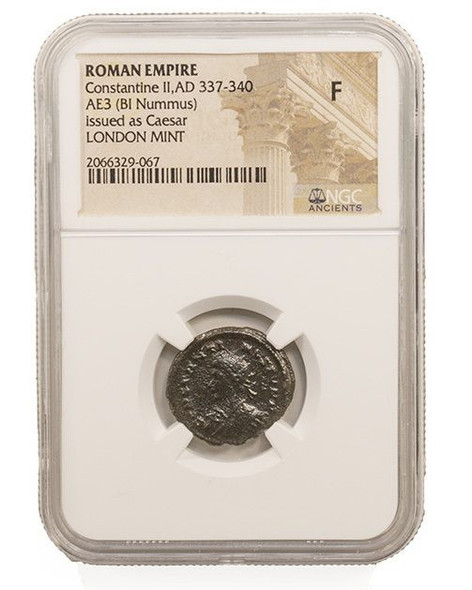 Roman AE of  Constantine II (AD 316-340) NGC-London Mint(F)