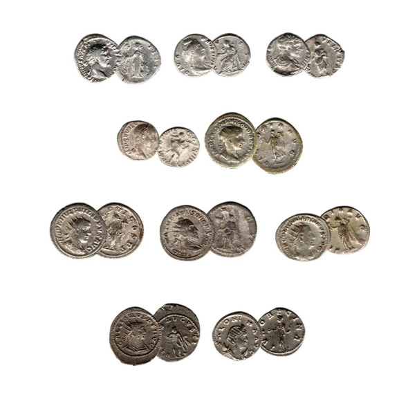 Imperial Rome:10 Silver Coins