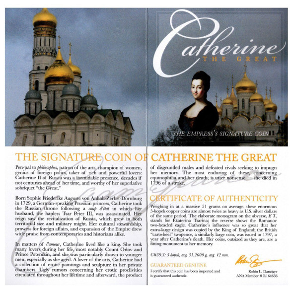 Catherine the Great: The Empress's Signature (One-Coin Box)