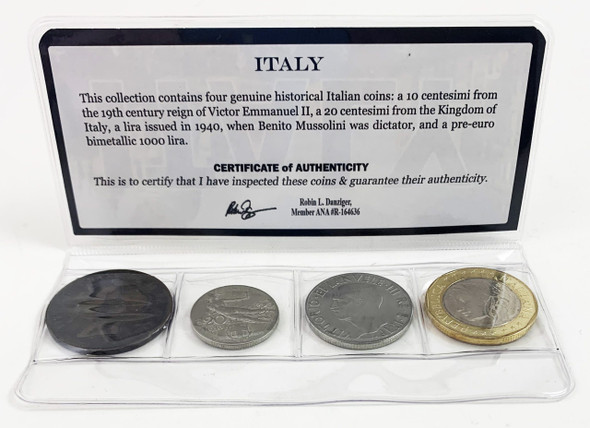 Italy: Four Historical Italian Coins - detail