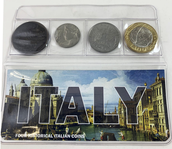Italy: Four Historical Italian Coins - front