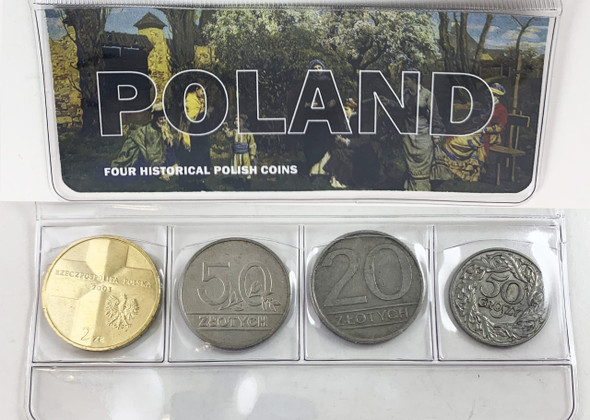 Poland: Four Historical Polish Coins - front