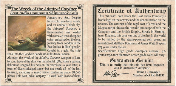 Admiral Gardner Shipwreck Treasure Coin (Mini Album)(HG) - detail