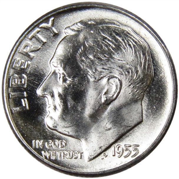 洋楽 Dime P 1955-P Roosevelt Dime 1955 Silver Dime 1955 Dime