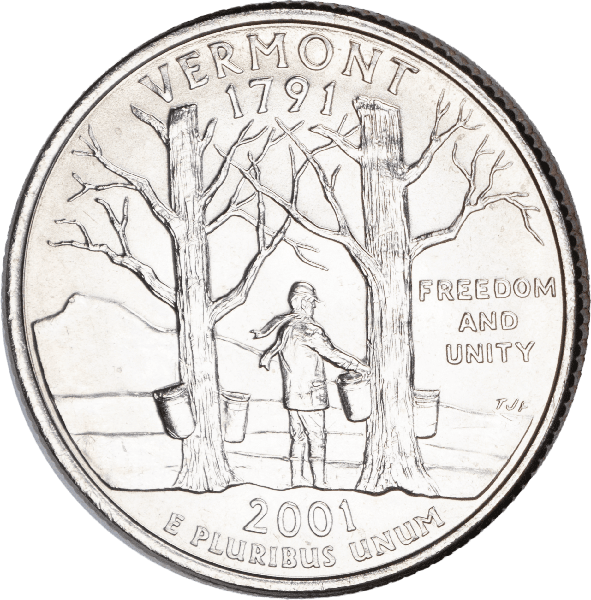 Vermont State Quarter 2001-P
