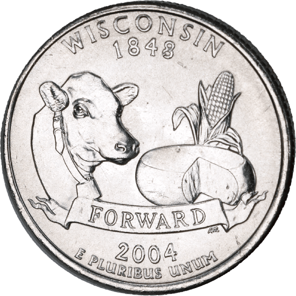 Wisconsin State Quarter 2004-P