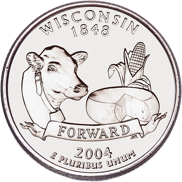 State Quarter Rolls Wisconsin 2004-D