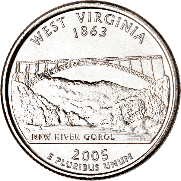 State Quarter Rolls West Virginia 2005-P
