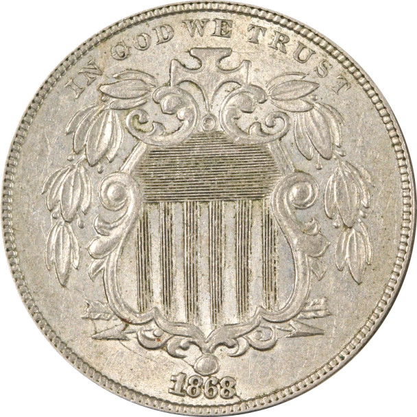 1868年 アメリカ 5セント シールドニッケル 1868 Shield Nickel Five Cent Nickel Coins For Sale