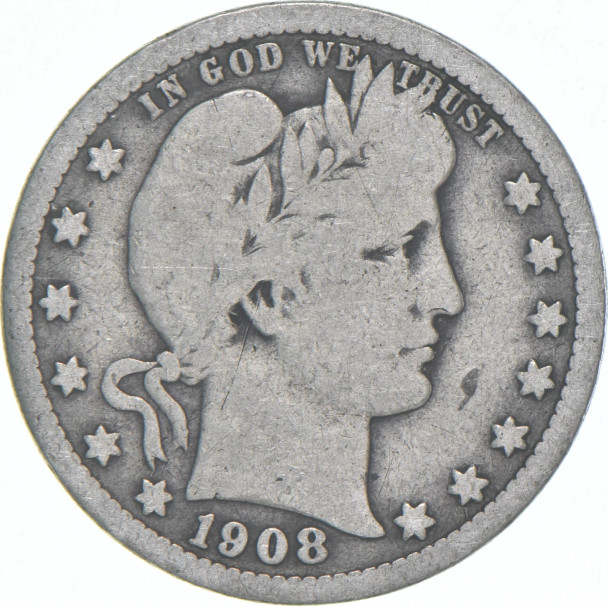 1908-P Barber Quarter