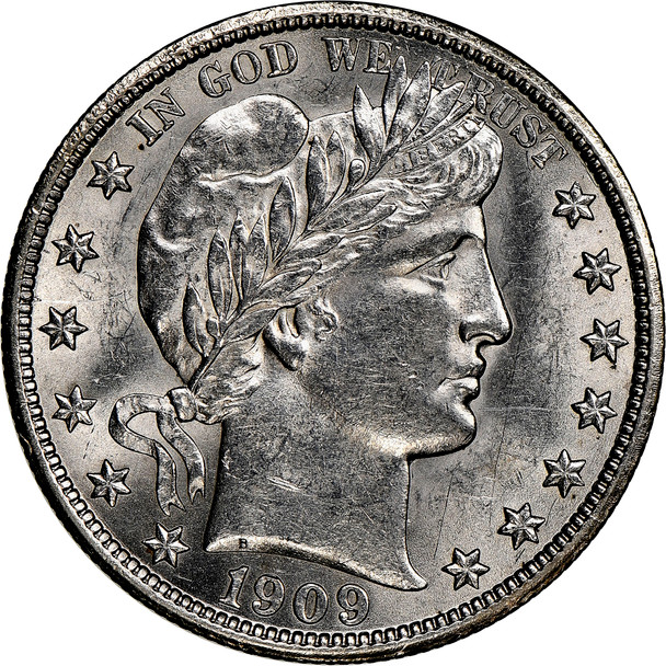 1909-S Barber Half Dollar