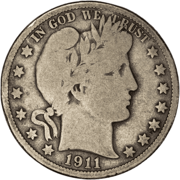 1911-D Barber Half Dollar