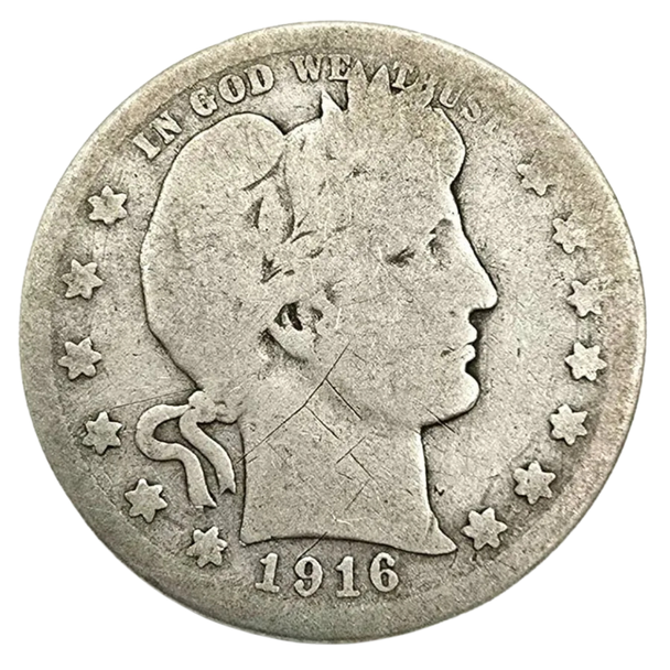 1916-P Barber Quarter