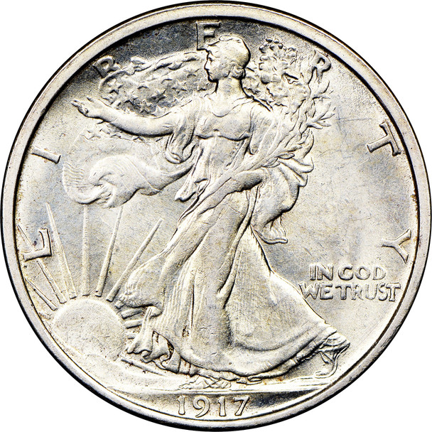 1917-S Reverse Walking Liberty Half Dollar