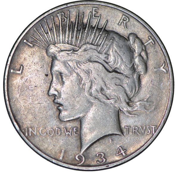 1934-D Peace Silver Dollar