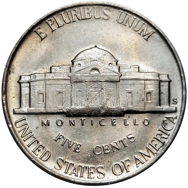 1953-S Jefferson Nickel