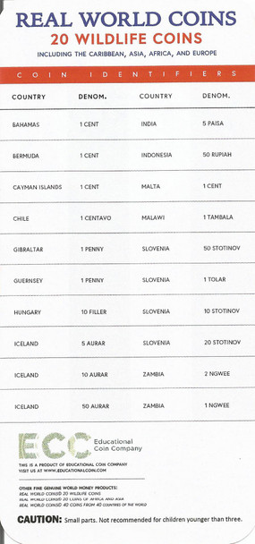 Wildlife Coins: A Set of 20 Coins