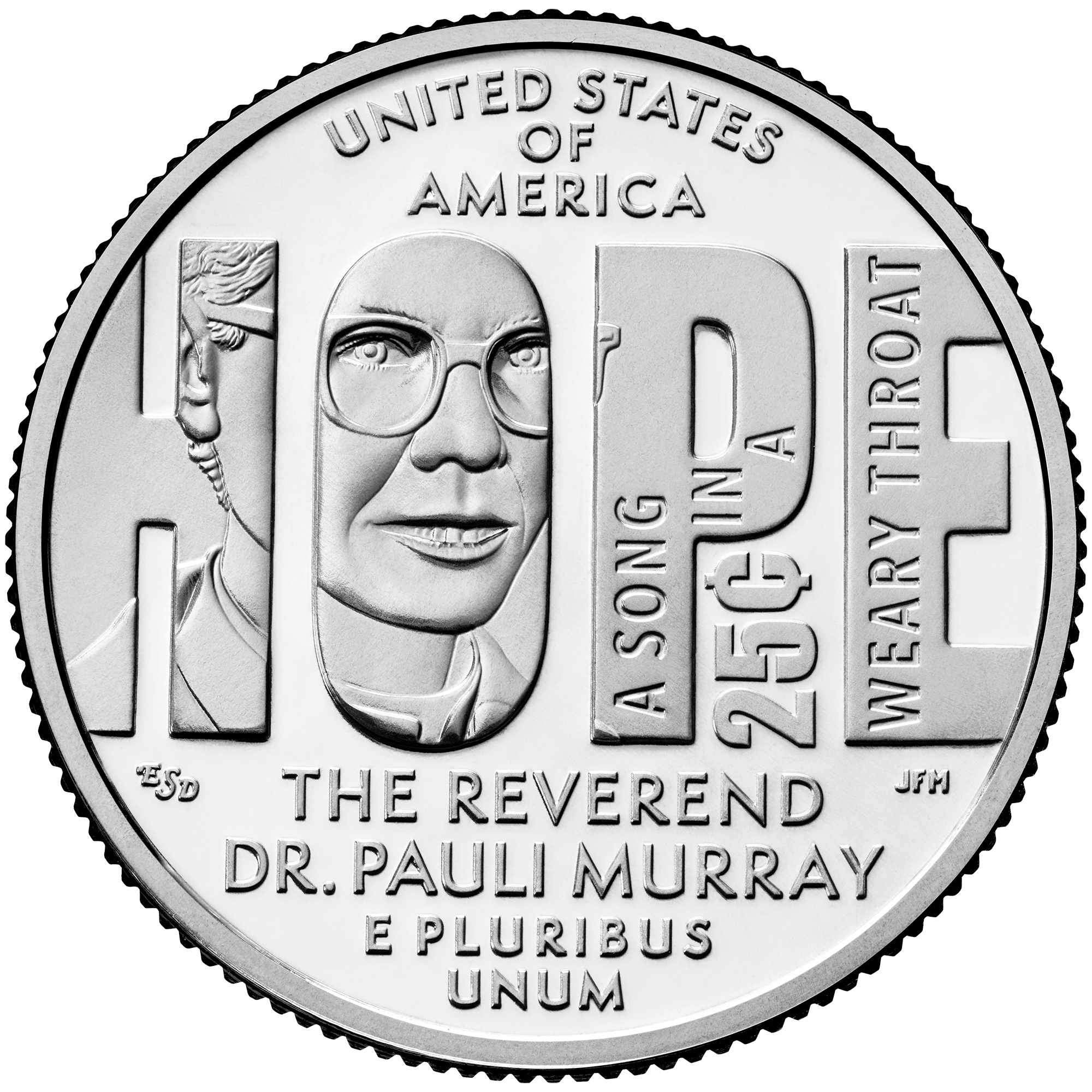 2024 Pauli Murray American Women Quarter reverse