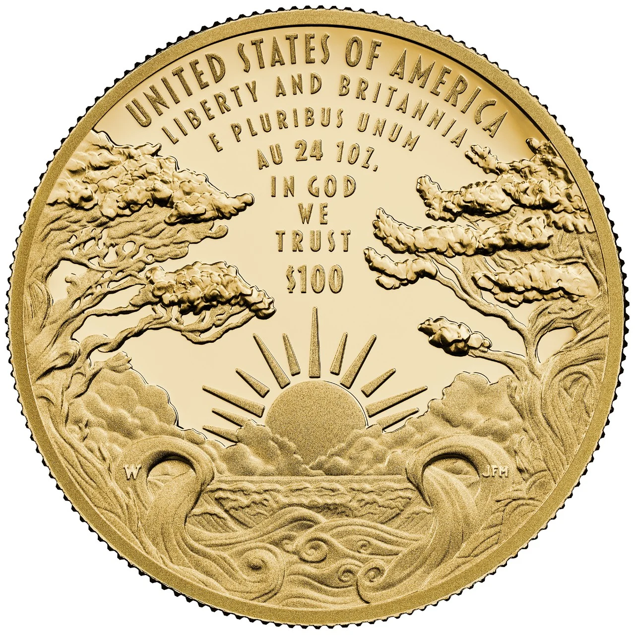 2024 1 OZ GOLD BRITANNIA AND LIBERTY