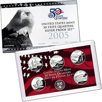 2005 State Quarter Silver Proof Sets For Sale