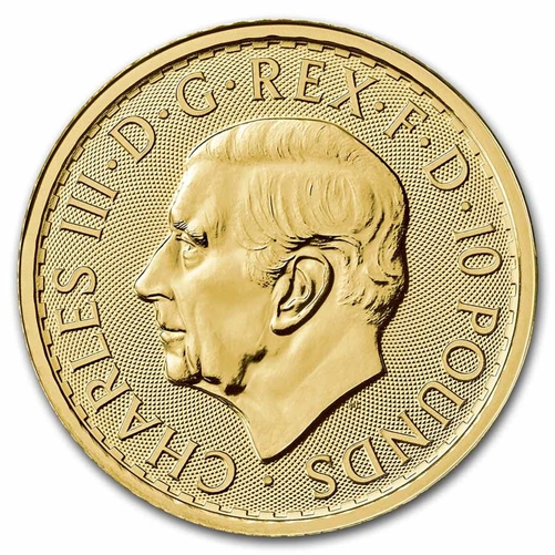 2023 1/10 OZ GREAT BRITAIN GOLD BRITANNIA KING CHARLES
