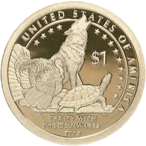 2013-S Treaty With the Delawares Native American Dollar