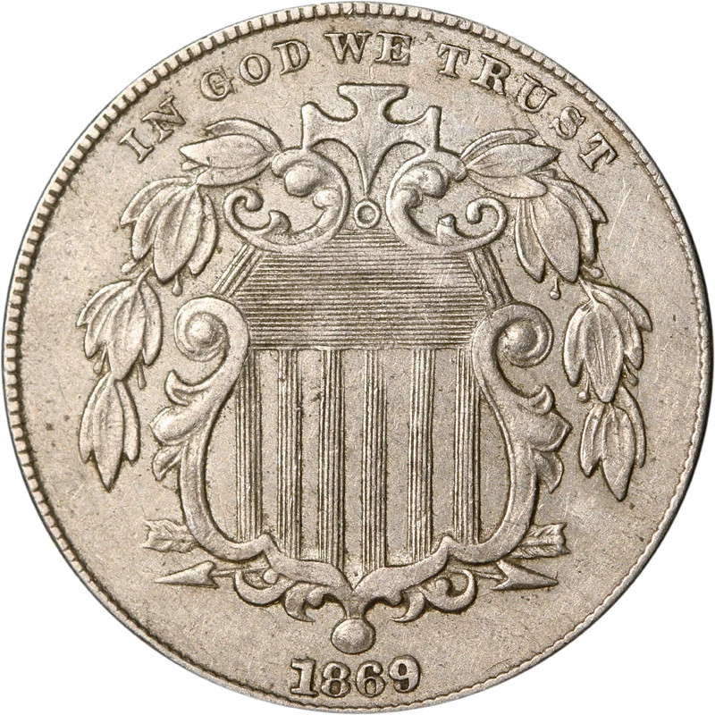 1869 Shield Nickel