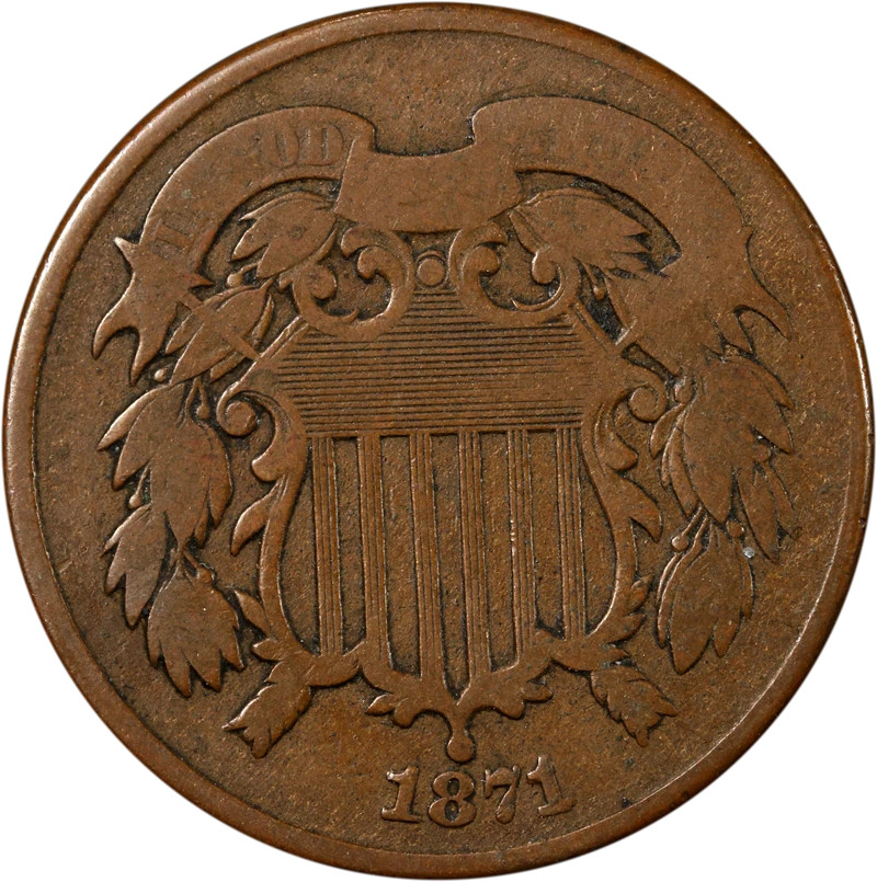 1871 Two Cent Piece