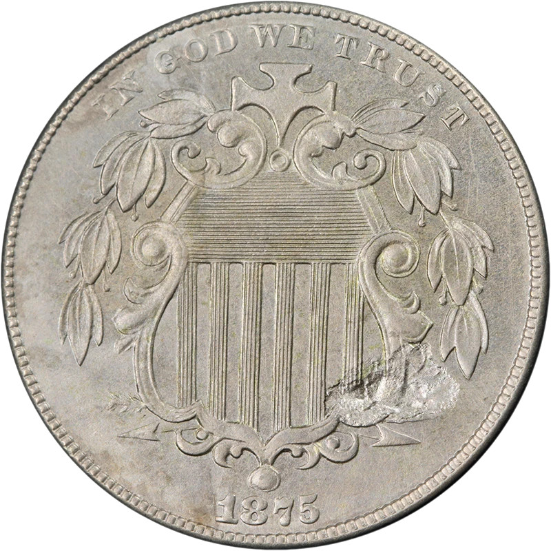 1875 Shield Nickel