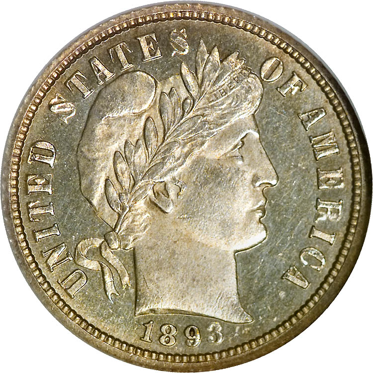1893-P Barber Dime