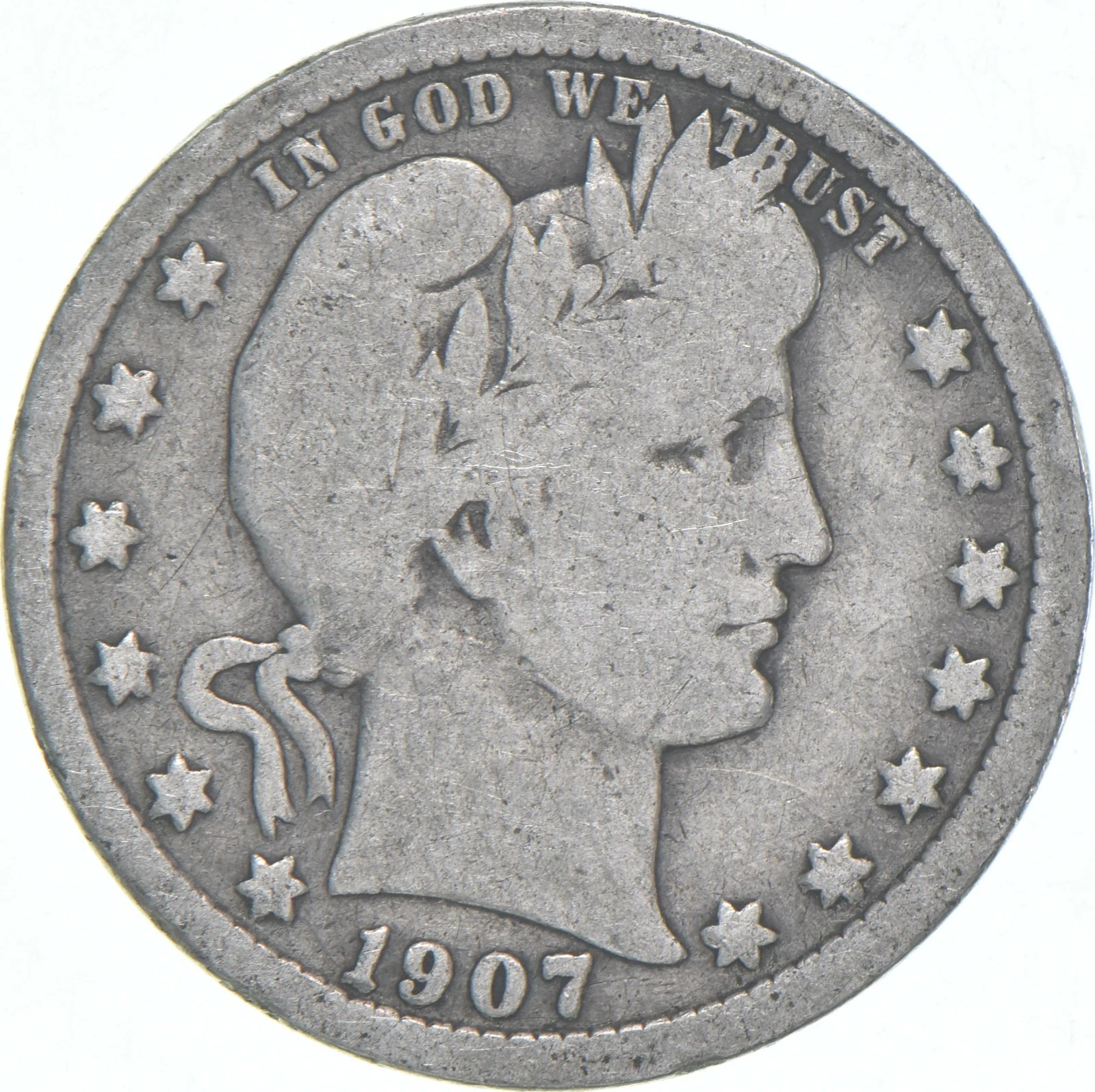 1907-P Barber Quarter