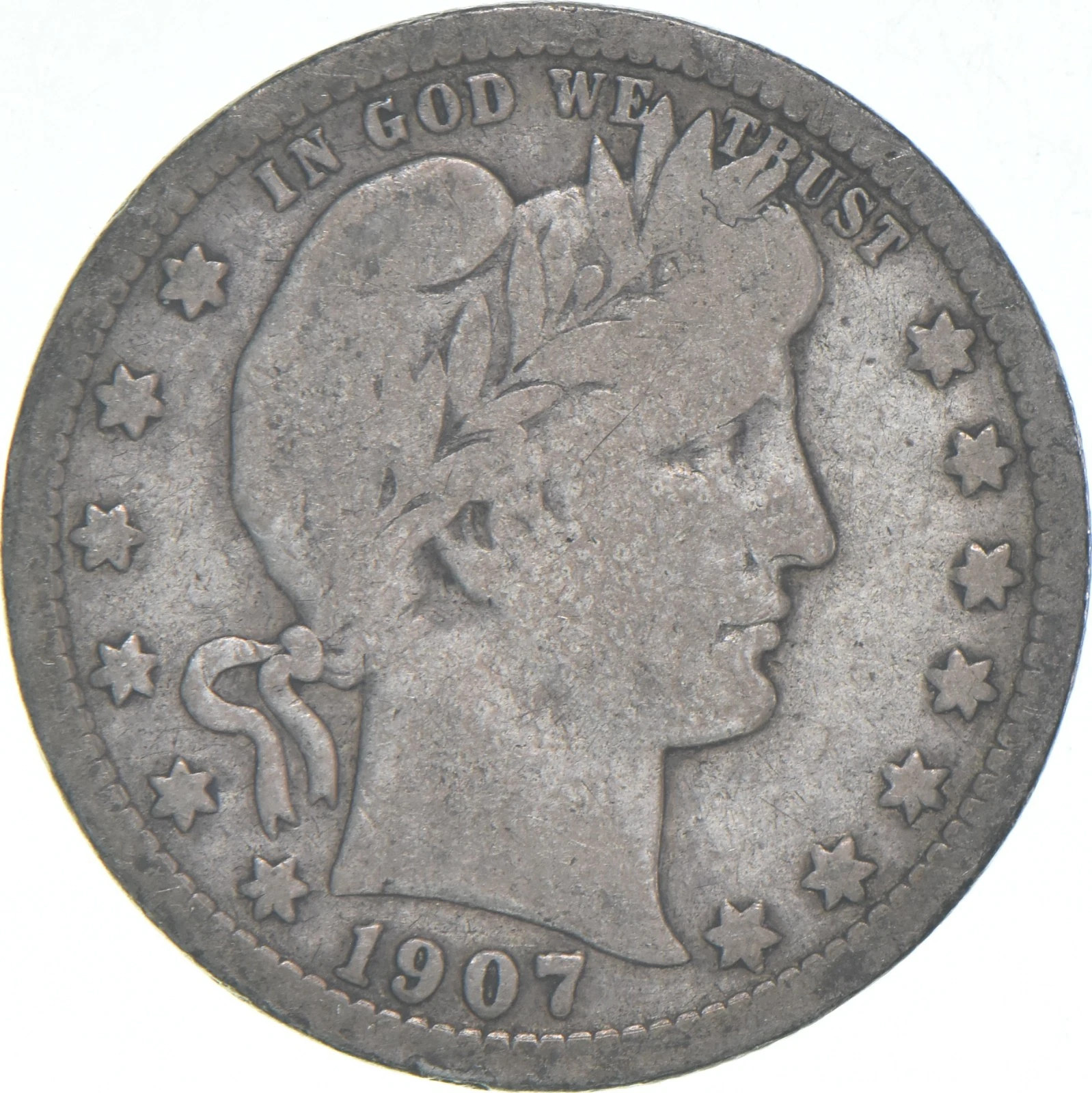 1907-D Barber Quarter
