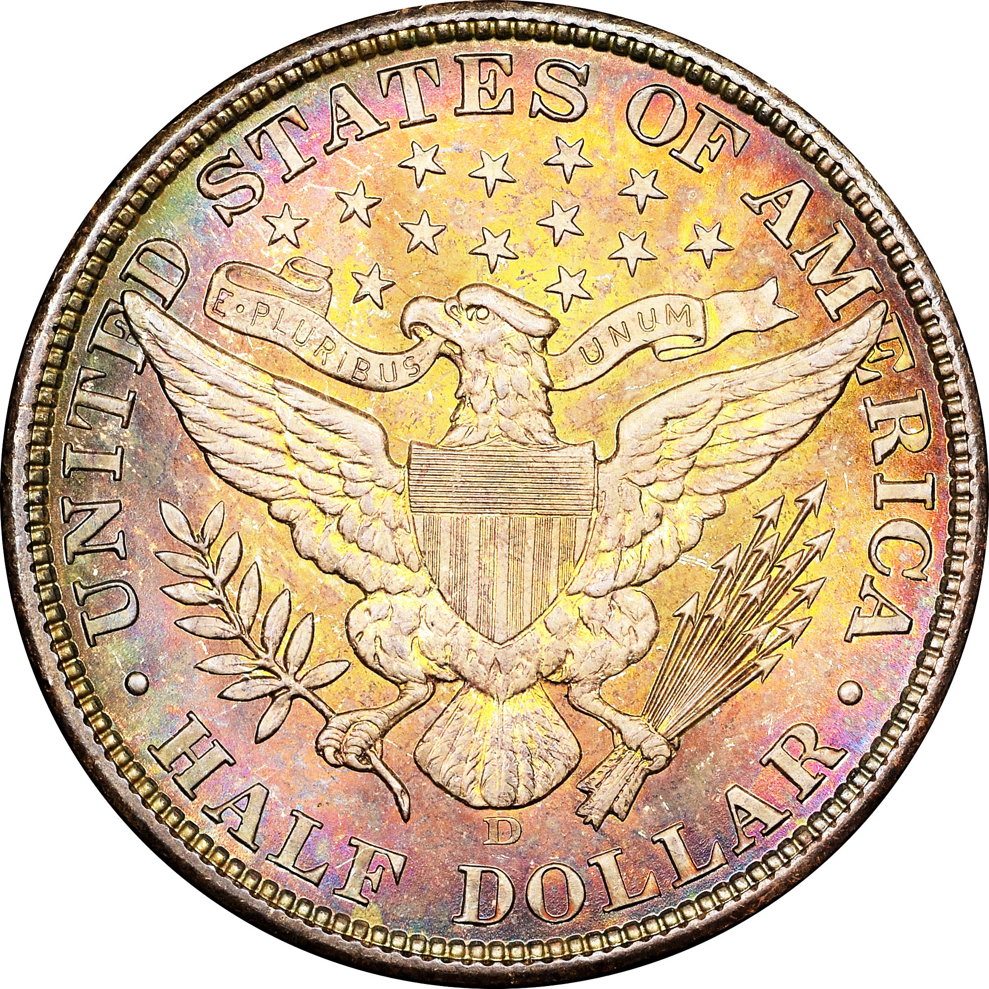 1908-D Barber Half Dollar