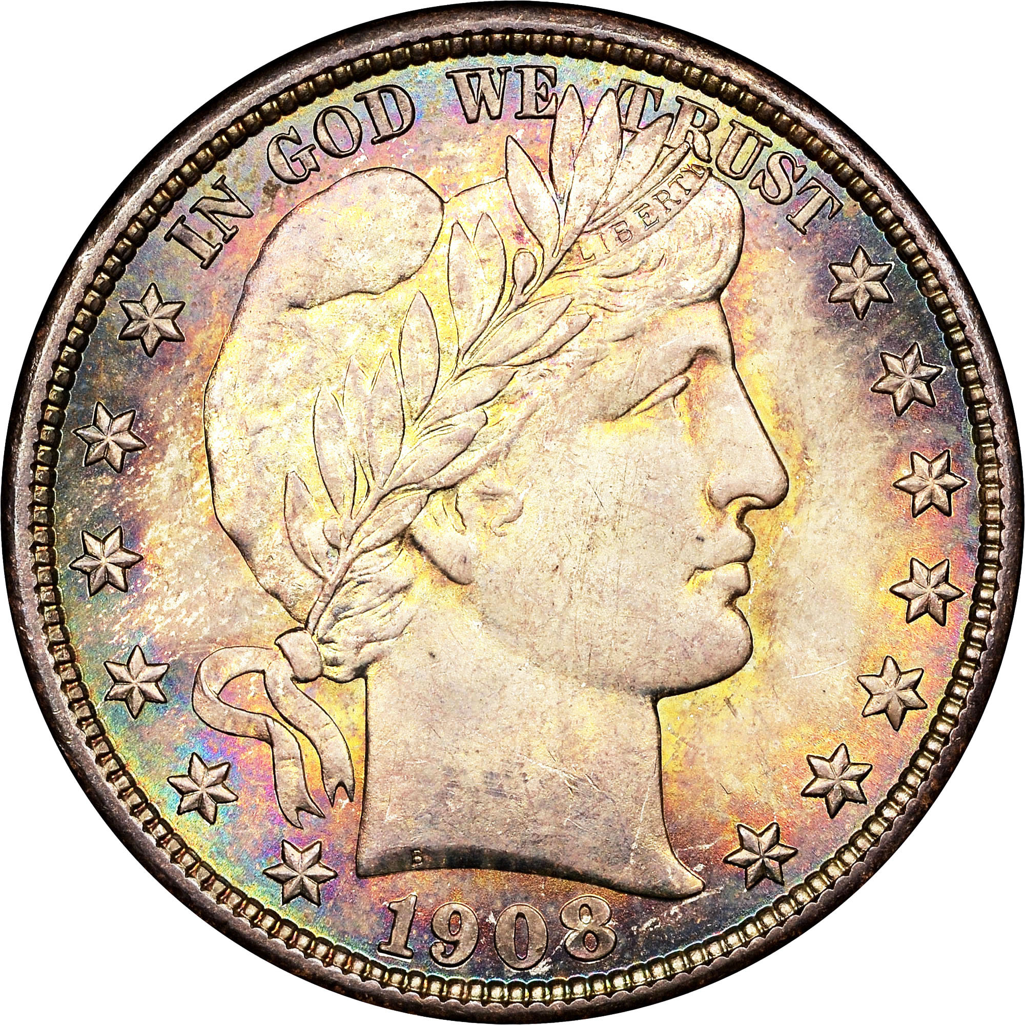 1908-D Barber Half Dollar