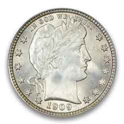 1909-O Barber Quarter