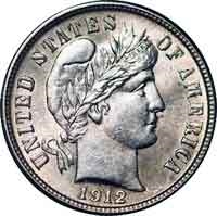 1912-S Barber Dime