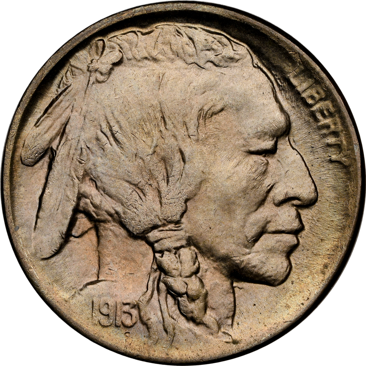 1913-D Type 1 Buffalo Head Nickel Coins