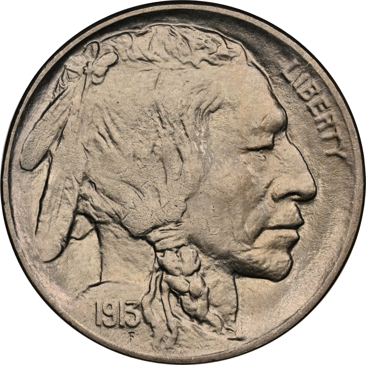 1913-D Type 2 Buffalo Head Nickel Coins
