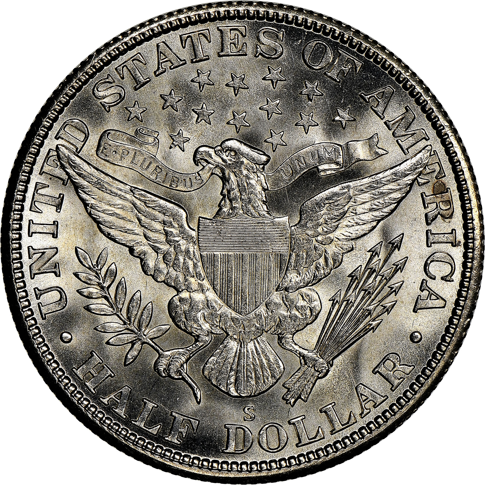 1915-S Barber Half Dollar Liberty Head Half Dollars