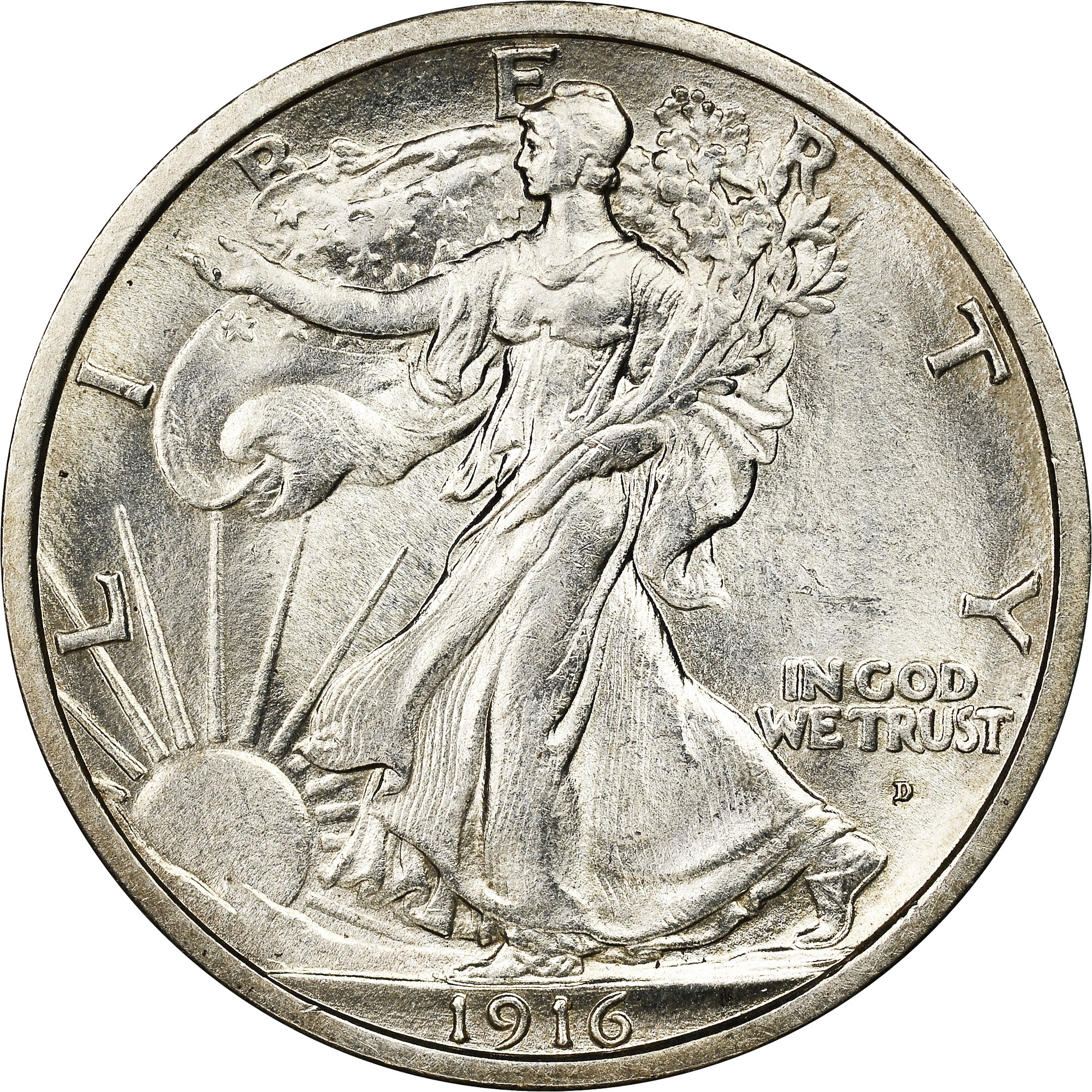 1916-D Walking Liberty Half Dollar