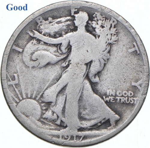 1917-D Reverse Walking Liberty Half Dollar