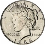 1935-S Peace SIlver Dollar